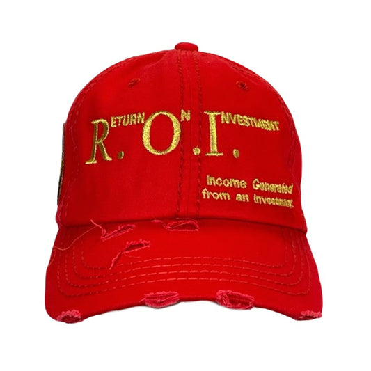 Red Distressed R.O.I hat